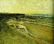 Carl Fredrik Hill strand vid luc-sur-mer oil painting
